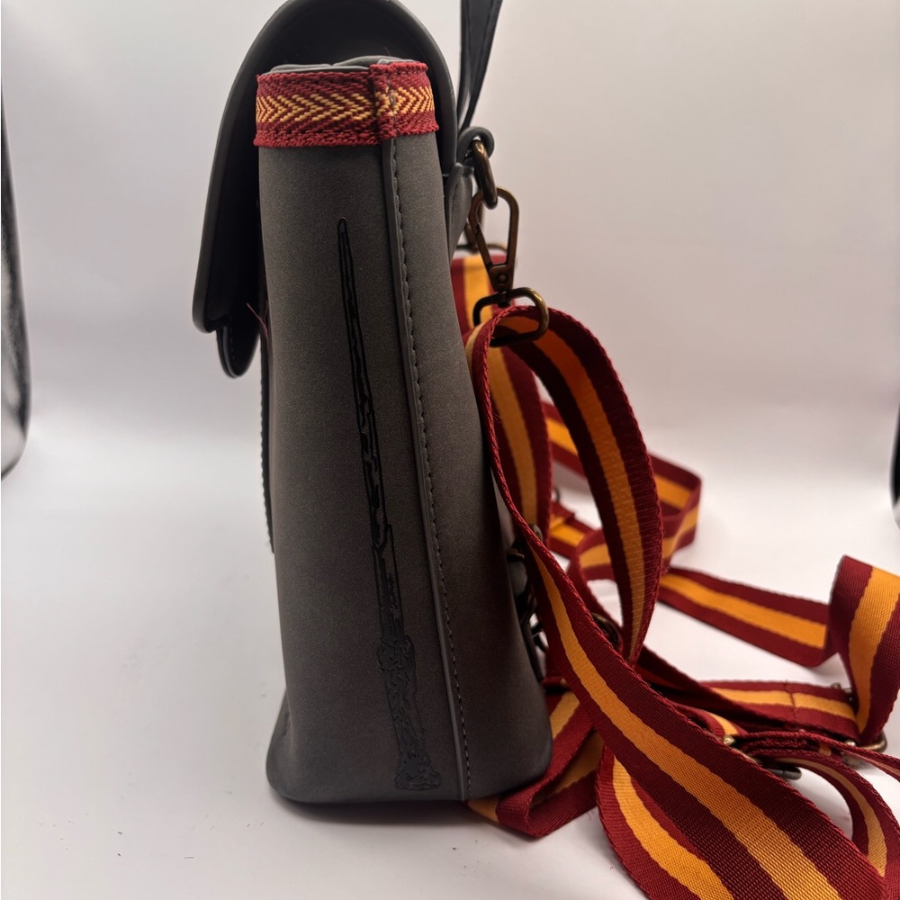 Loungefly Harry Potter Convertible Mini Backpack Gray Red READ - Picture 6 of 14